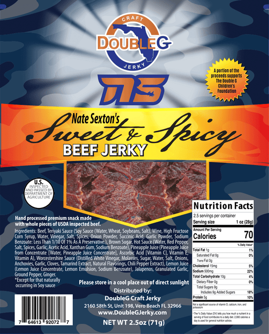 Double G Craft Jerky Nate Sexton Sweet and Spicy